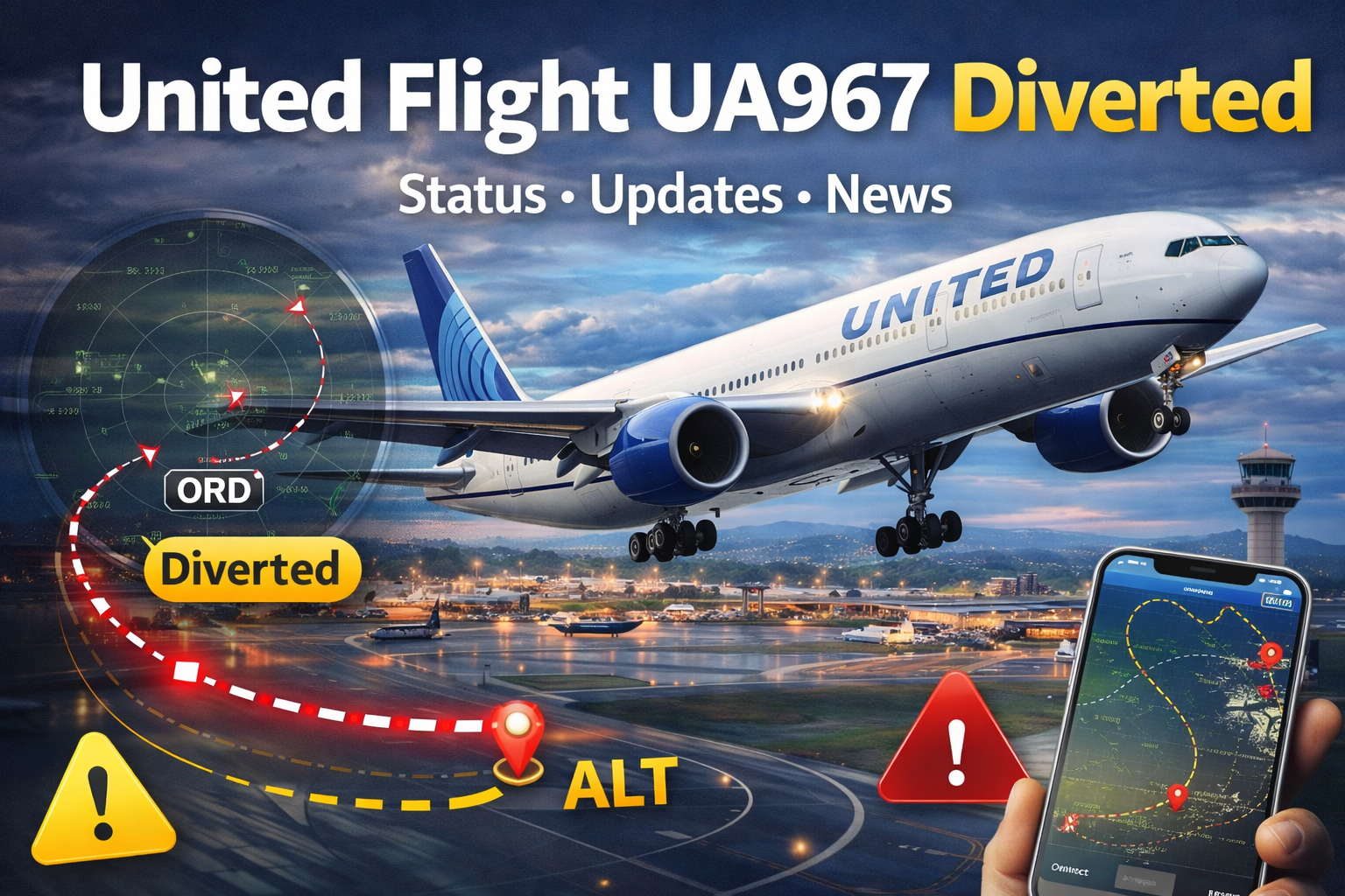 United Flight UA967 Diverted