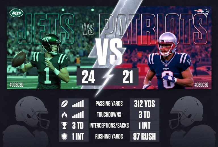 New York Jets vs New England Patriots Match Player Stats