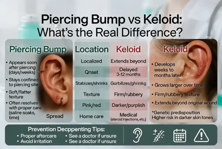 Piercing Bump vs Keloid