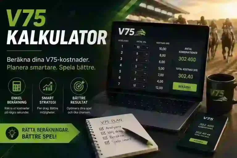 Premiekalkulator V75: Calculate Your Real Betting Cost 3 Premiekalkulator V75